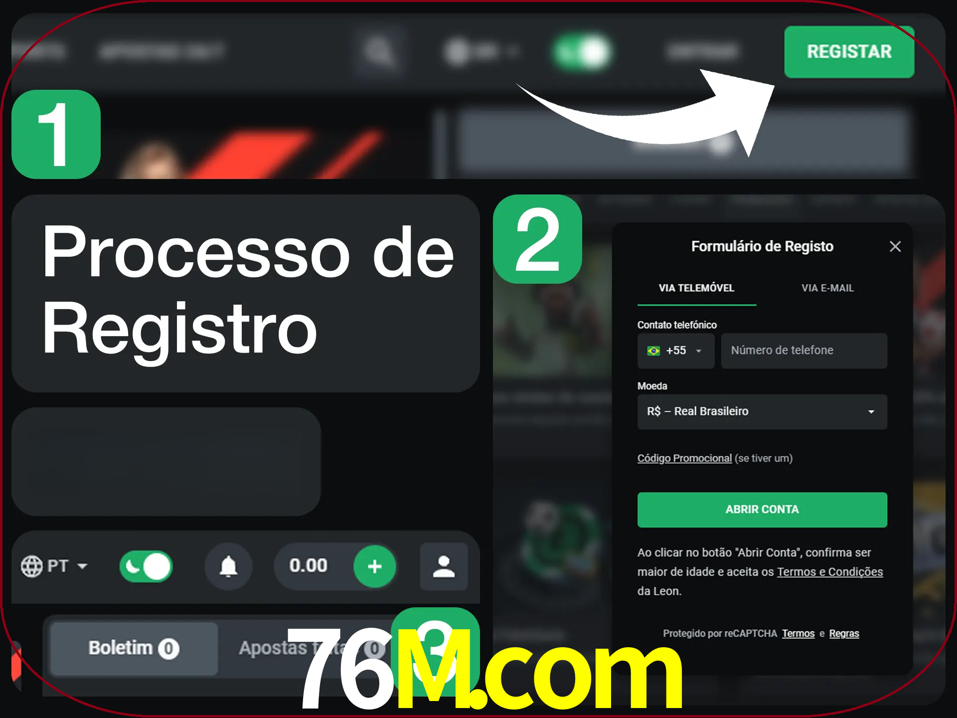 O processo de registro na LeonBet é simples.